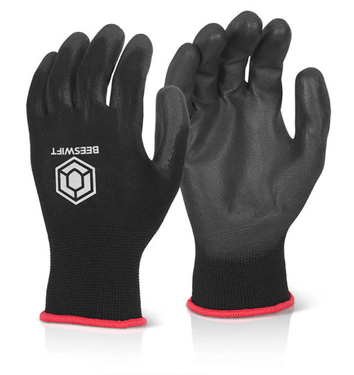 EC9 Black PU Coated Gloves (Single Pair) Small - JENNYCHEM