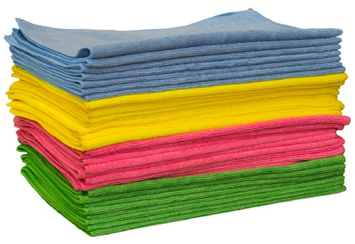 Multi Pack - 40 Microfibre Towelling Cloths Mixed Pack / PACK OF 40 - JENNYCHEM