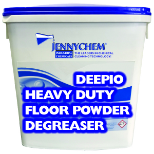 DEEPIO HEAVY DUTY POWDER DEGREASER - FLOORS (12KG TUB)  - JENNYCHEM