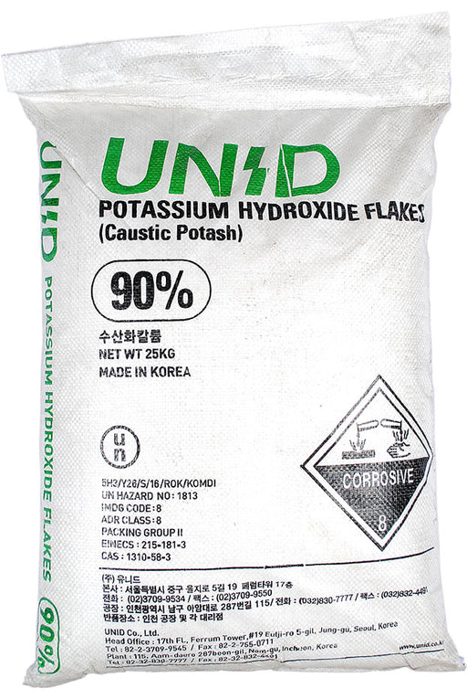 90% Pure Potassium Hydroxide Flake 25 KG - JENNYCHEM